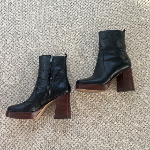 Marc Fisher Black Platform Bootie - Picture 3 of 10